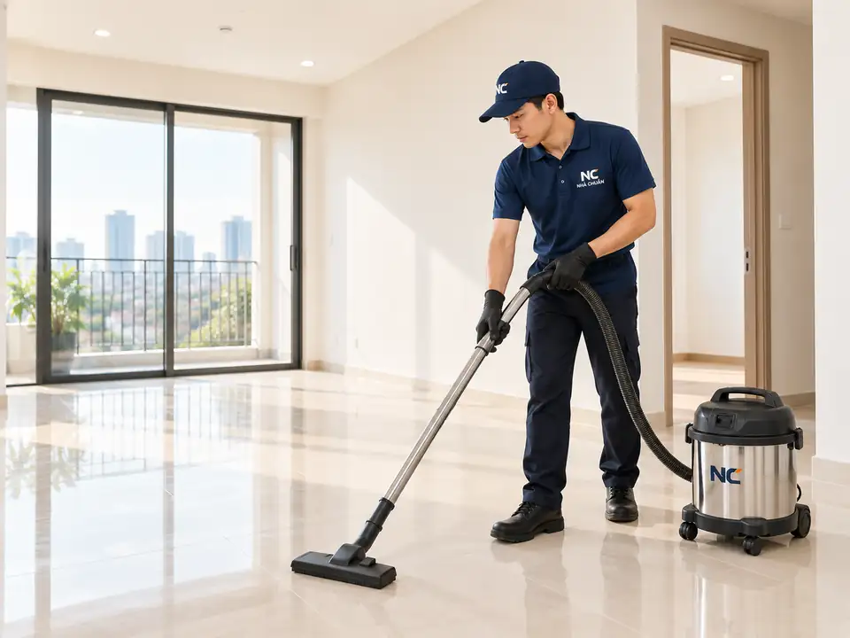 Hình minh họa dịch vụ vệ sinh căn hộ mới của Nhà Chuẩn